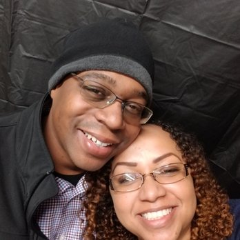Couple smiling
